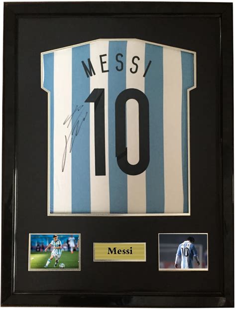 Messi signed autographed soccer shirt jersey come with Sa coa framed Barcelona-in Frame from ...