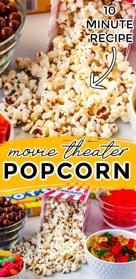 Quick Movie Theater Popcorn | Movie theater popcorn, Recipes appetizers and snacks, Food