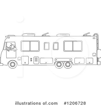 Motorhome Clipart #1206728 - Illustration by djart