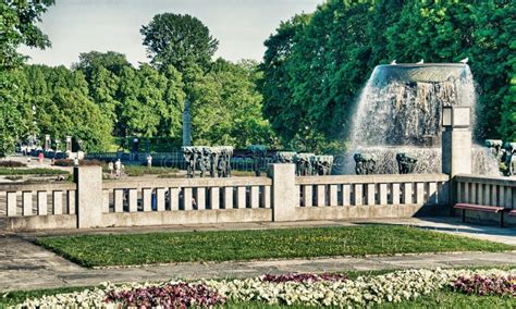 Oslo, Norway. Beautiful Gardens and Vegetation in Summer Season Stock Photo - Image of road ...