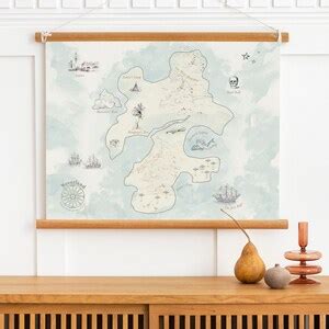 Peter Pan Neverland Map PRINTABLE Landscape Nursery Art - Etsy