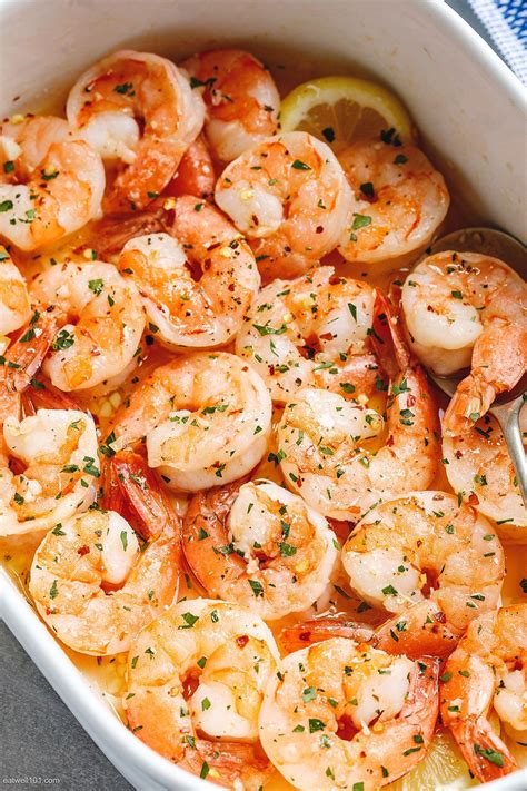 Baked Shrimp with Lemon Garlic Butter Sauce | Baked shrimp recipes ...