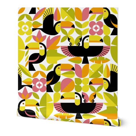 toucans in palms Wallpaper | Spoonflower