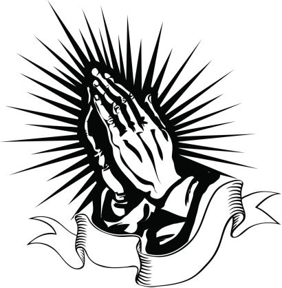 Vector Illustration Of Praying Hands Stock Illustration - Download Image Now - iStock