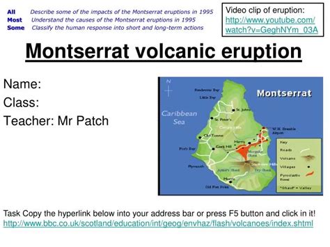 PPT - Montserrat volcanic eruption PowerPoint Presentation, free download - ID:5824924