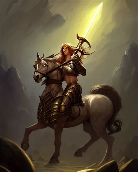 centaur!!! :: Paladin, sword, fearsome, beautiful, DnD | Stable Diffusion