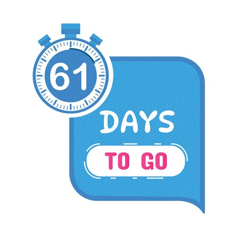 61 days to go countdown timer design clock icon 23913496 Vector Art at Vecteezy