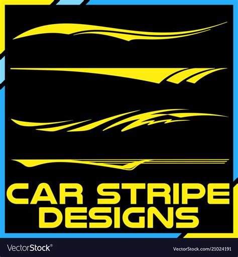 Tribal and cool car stripe design set adhesive Vector Image