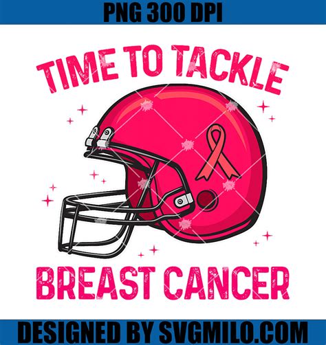 Pink-Football-Helmet-Ribbon-PNG_-Time-To-Tackle-Breast-Cancer-PNG ...