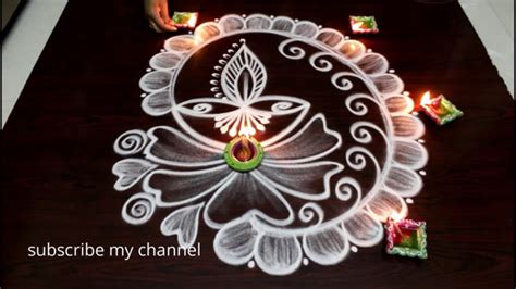 Deepam rangoli muggulu || Festival special kolam || Karthika Masam designs - YouTube