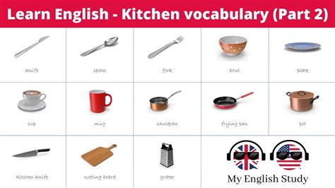 Learn English Vocabulary #12 | Kitchen Tools and Utensils - YouTube