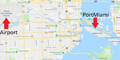 Port Of Miami Area Map