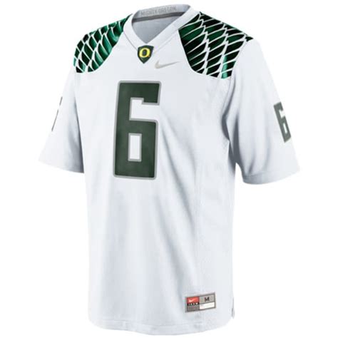 Nike Oregon Ducks #6 Game Football Jersey - White | Official Oregon ...