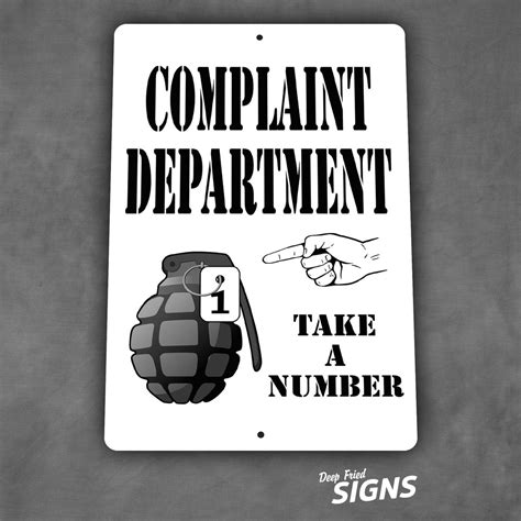 Complaint Department Plastic Sign 00026 - Etsy