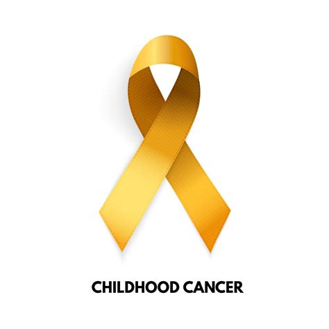 Gold Ribbon. Childhood cancer sign. Vector Illustration 3058032 Vector ...