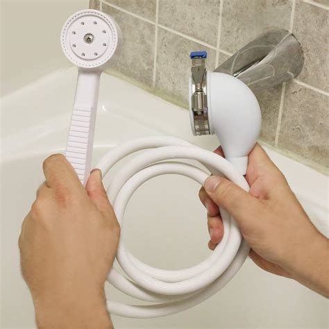 DANCO VersaSpray Portable Handheld Shower Head with Hose | Pet Sprayer for Bathtub Faucet | Tub ...