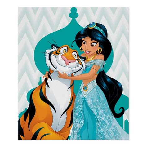 Jasmine and Rajah Poster | Zazzle in 2023 | Disney posters, Disney ...