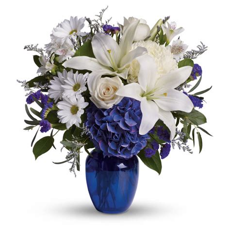 Sympathy Flowers For Home - Beautiful In Blue - #1 Florist in Central ...