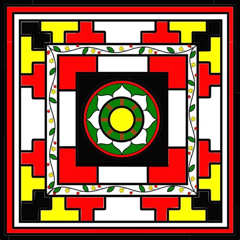 Sarvatobhadra Mandala (All Auspicious Mandala) - Openclipart