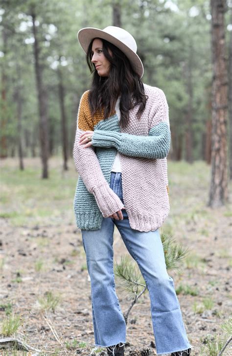 Comfy Colors Cardigan Knitting Pattern – Mama In A Stitch