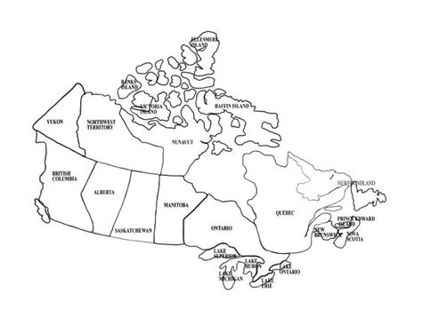 Printable Map Of Canada with labels | Canada for kids, Canada map, Maps for kids