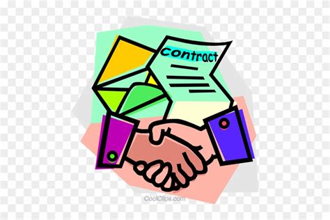 Handshake After Signing A Contract Royalty Free Vector - Contract ...