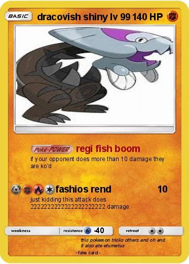 Pokémon dracovish shiny lv 99 99 - regi fish boom - My Pokemon Card