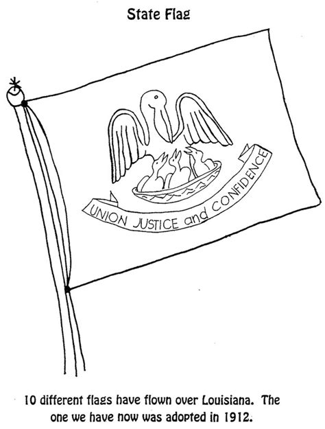 Louisiana State Flag Coloring Page - Coloring Home