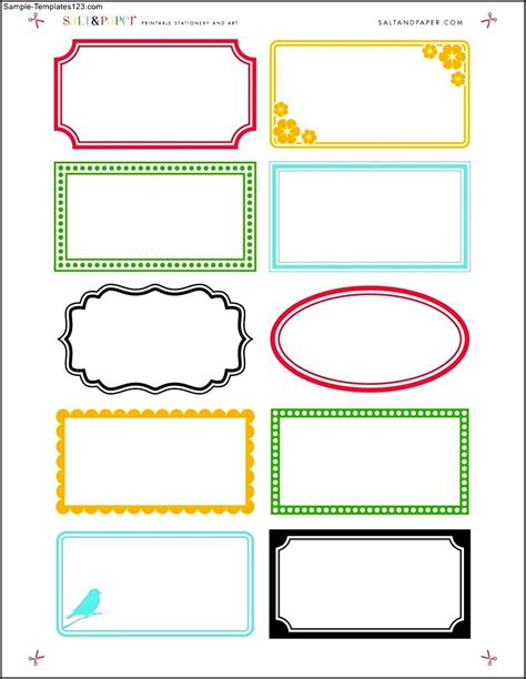 Printable Label Templates