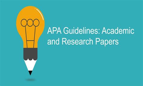 APA Guidelines for Academic and Research Papers – Wr1ter