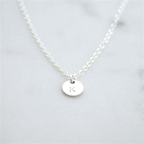 Tiny Sterling Silver Initial Necklace - Eden Zoe