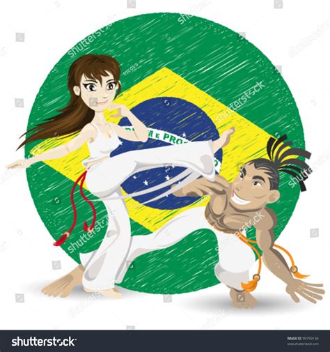 Brazilian Martial Art Capoeira Stock Vector (Royalty Free) 99759134 ...