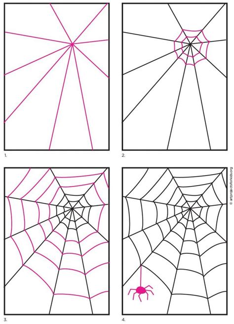 How to Draw a Spider Web · Art Projects for Kids