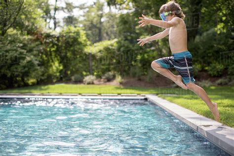 Boy Jumping In Swimming Pool Stock Image Image | Hot Sex Picture