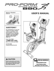 ProForm Space Saver 890 Elliptical Manual