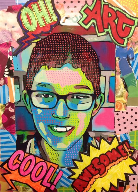 STUDENT ARTWORKS - POP ART SELF PORTRAIT - Digital Mixed Media Artwork