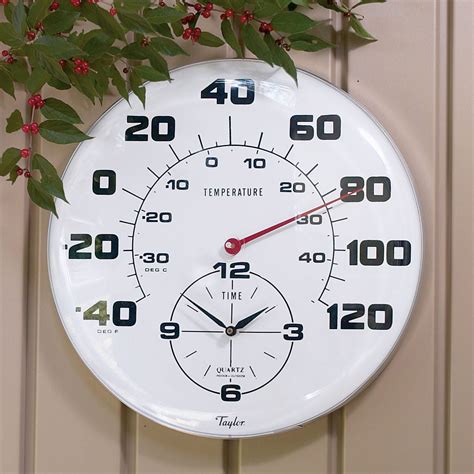 Giant Outdoor Thermometer Clock - from Sporty's Tool Shop