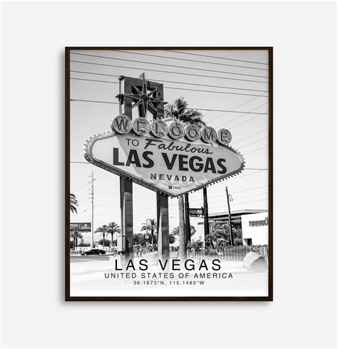 Las Vegas Travel Print Vegas Poster Travel Wall Art Decor - Etsy