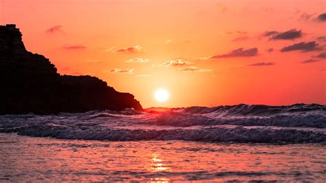 Waves Ocean Sunset - Free 4k Wallpapers - 40.000+ Free 4k Wallpapers - Pixel4k