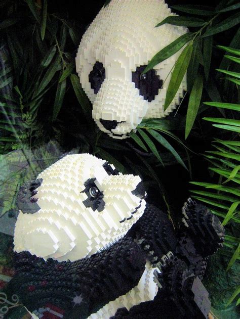 Pandas | Amazing lego creations, Lego sculptures, Cool lego creations