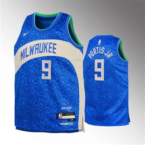 Youth Milwaukee Bucks #9 Bobby Portis 2023-24 City Edition Swingman Royal Jersey – Choose Your ...