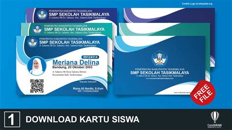 Download Kartu Siswa Contoh Desain Desain Kartu Pelajar Coreldraw Dan ...