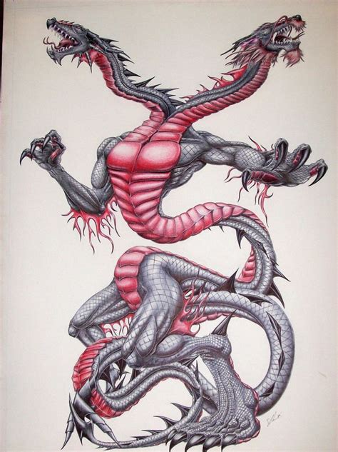 21 best Two-headed Dragon Tattoo Drawings images on Pinterest | Tattoo drawings, Dragon tattoos ...