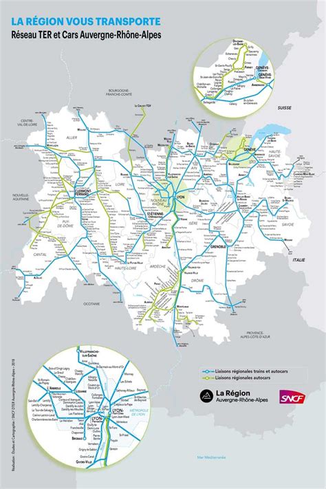 French Alps bus and train map - Freewheeling France