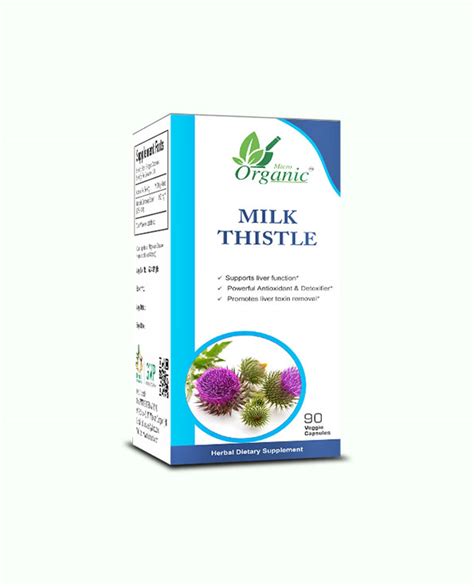 Milk Thistle Capsules for Fatty Liver, Liver Detox, Weight Loss Pills