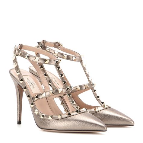 Lyst - Valentino Rockstud Metallic Pumps in Metallic