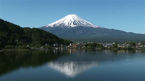 Mount Fuji, View From Lake Kawaguchiko, Japan Stock Footage Video ...