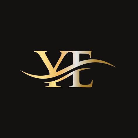 YE logo design. Initial YE letter logo design 17208788 Vector Art at ...