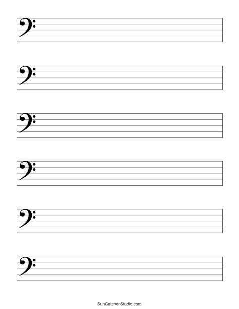 Blank Sheet Music (Free Printable Staff Paper) – DIY Projects, Patterns, Monograms, Designs ...