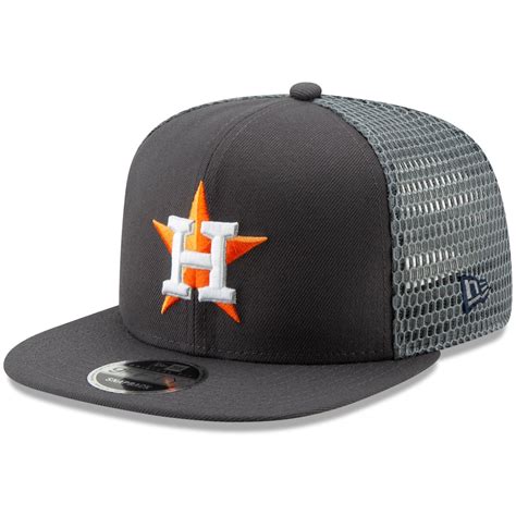 Men's Houston Astros New Era Graphite Mesh Fresh 9FIFTY Adjustable Snapback Hat